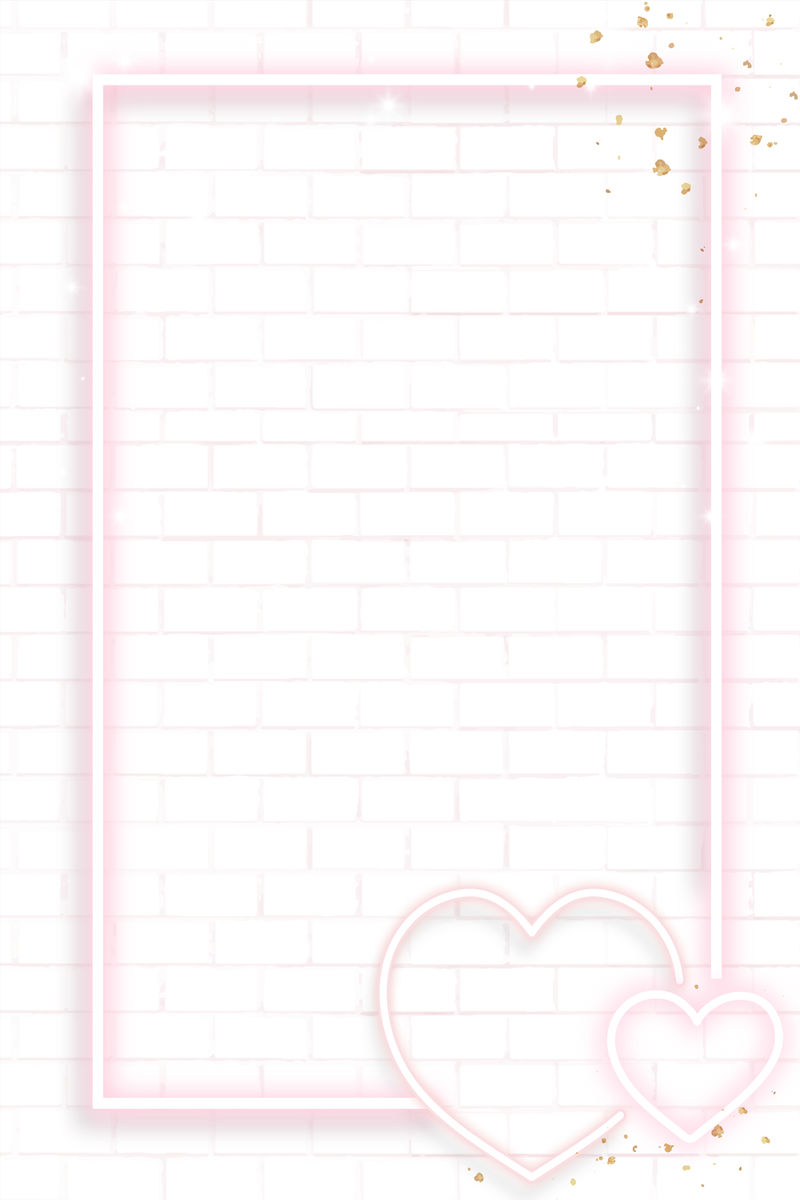 粉红霓虹情人节\u0026#39;s手机壁纸插图