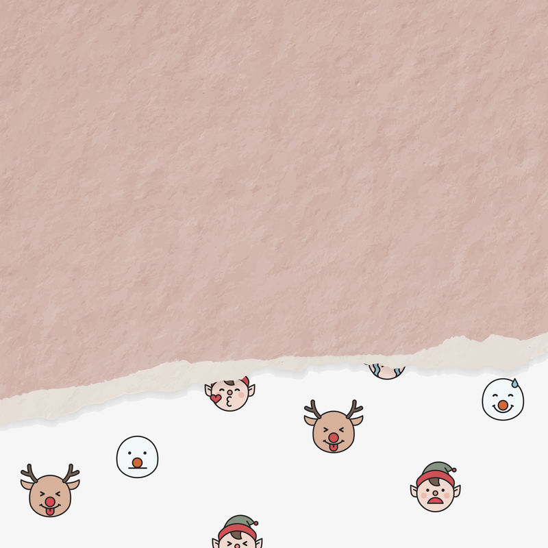 圣诞老人鲁道夫驯鹿和精灵表情符号图案的背景向量