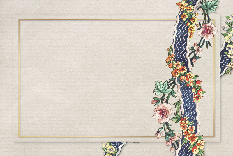 复古花朵框架设计元素