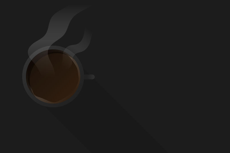 咖啡杯黑背景模板向量