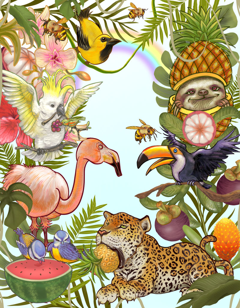 森林野生动物漫画