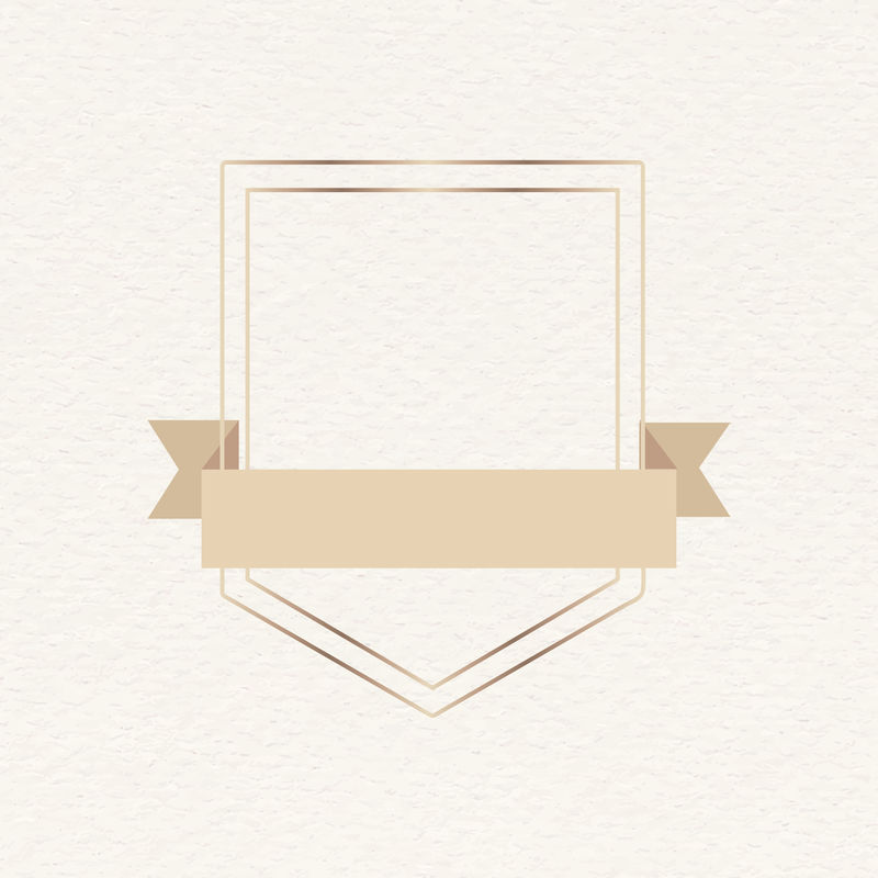 金框配铜带横幅插画