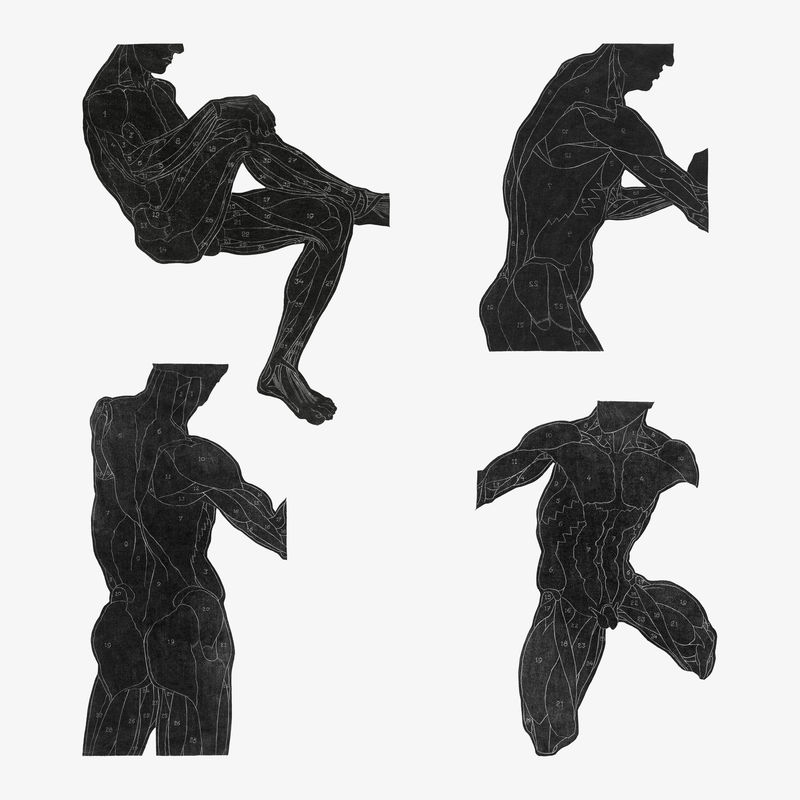 人体解剖psd在剪影印刷集从雷杰尔斯托尔克的艺术作品混合