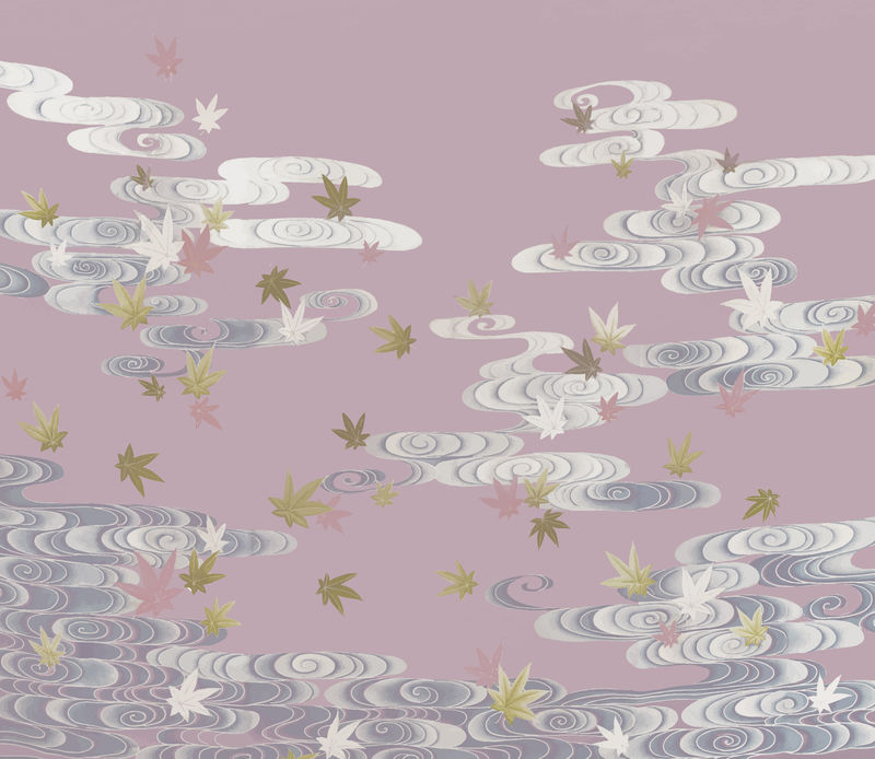 枫叶在塔苏塔河复古插图矢量从原来的艺术品混合