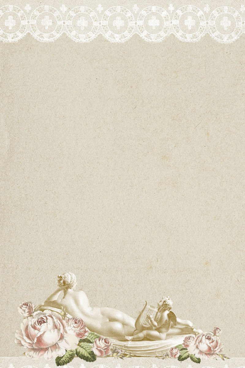 女子裸体刺绣psd装饰背景