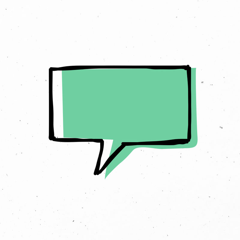 方形演讲泡泡psd可爱涂鸦图标