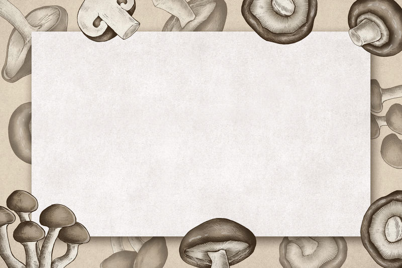 手绘有机蘑菇架