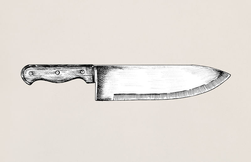 手绘烹饪刀
