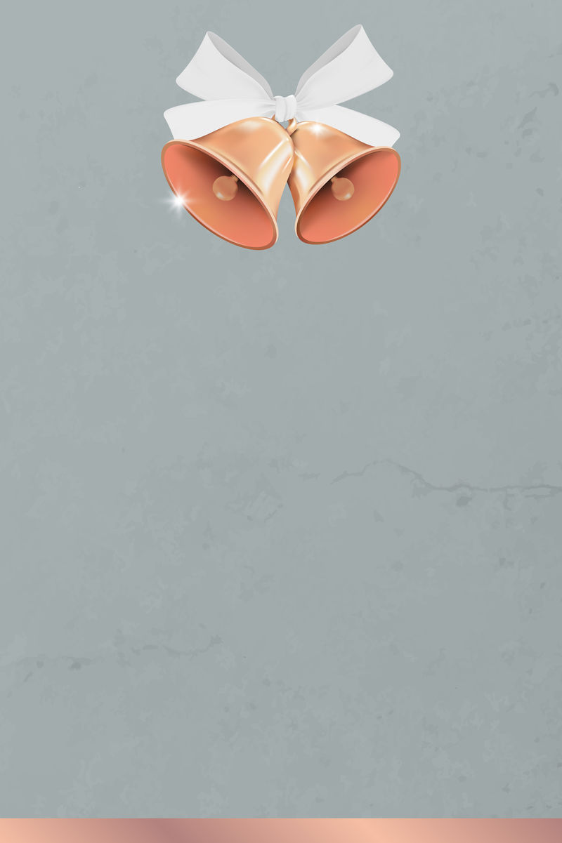 灰色背景向量上的青铜钟