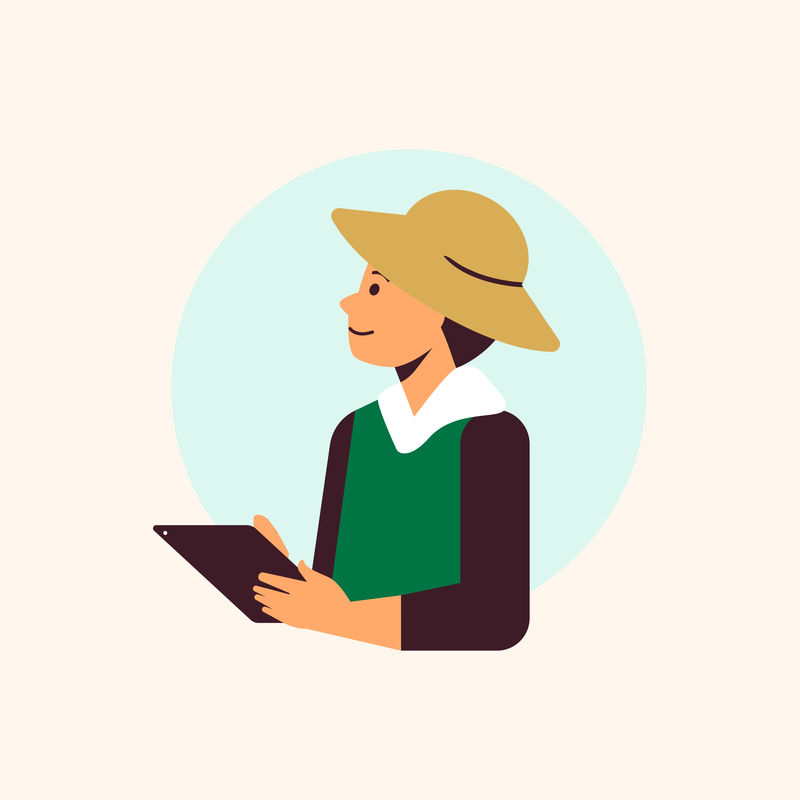 农民使用数字农业载体