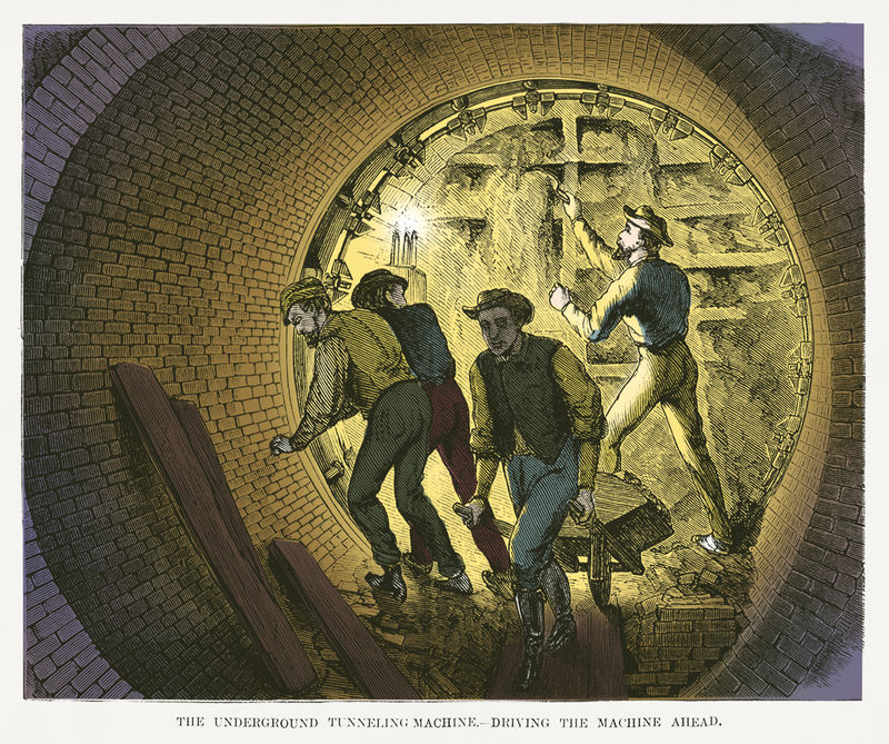 地下隧道掘进机的经典插图