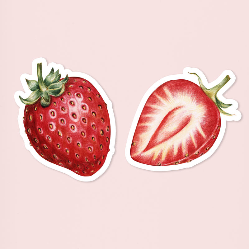 鲜红草莓配餐图