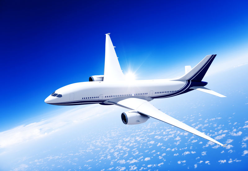 飞行飞机的插图