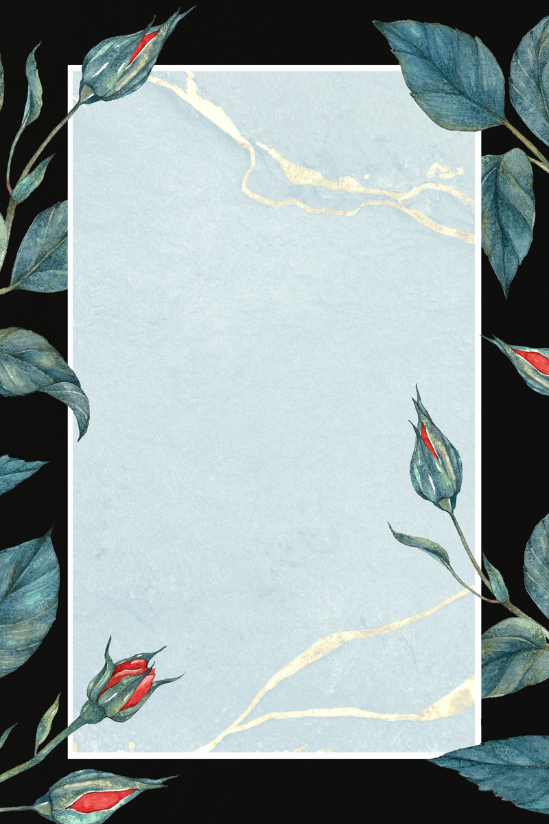 红玫瑰边框