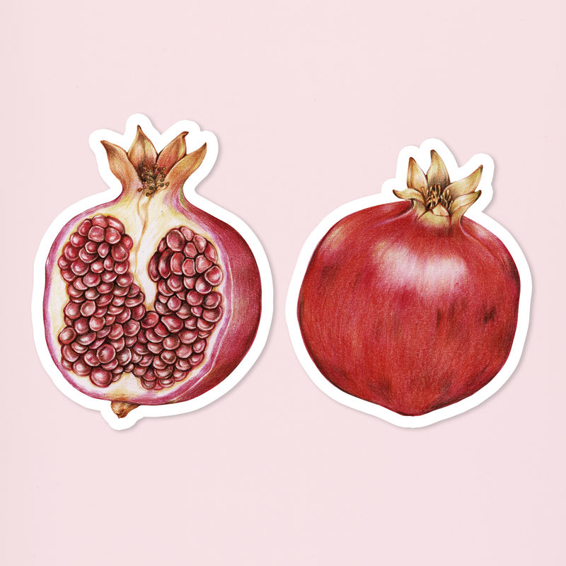 鲜红石榴配餐图