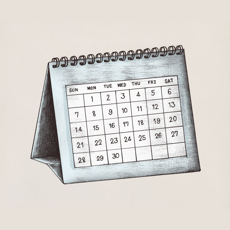 书桌纸日历复古贴纸