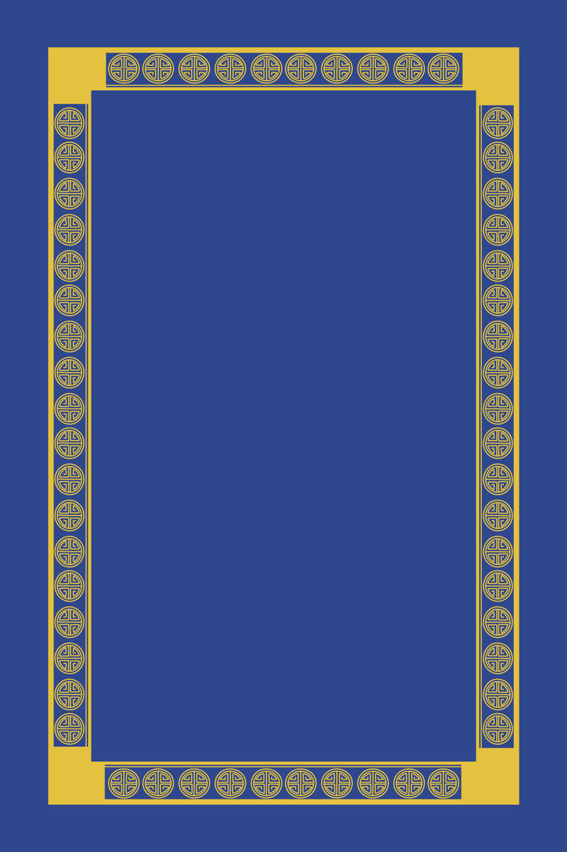 中国框架鲁符号psd图案中国新年主题黄色正方形