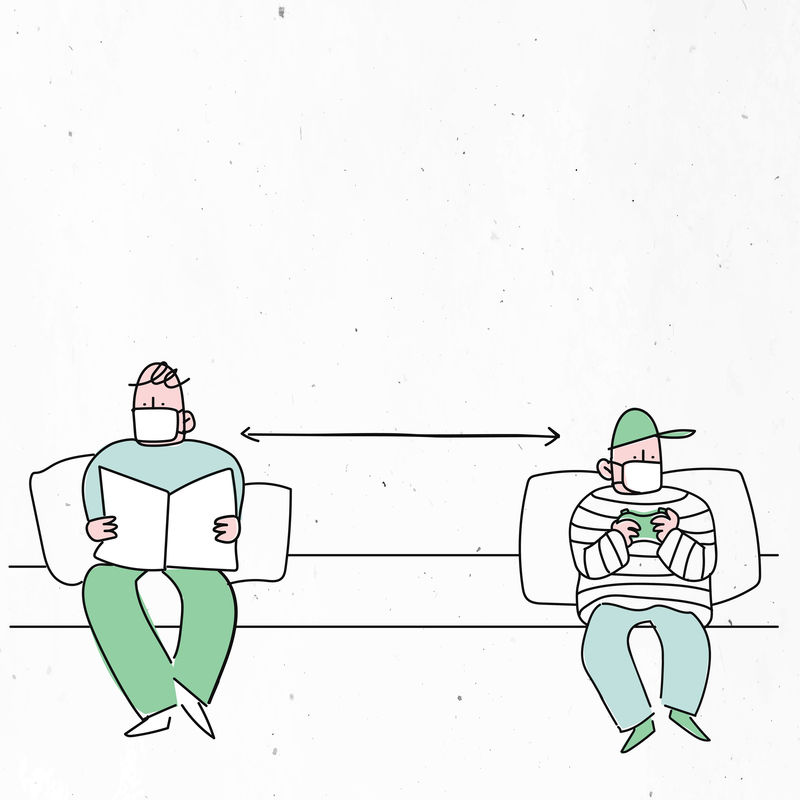 在冠状病毒爆发期间练习身体距离