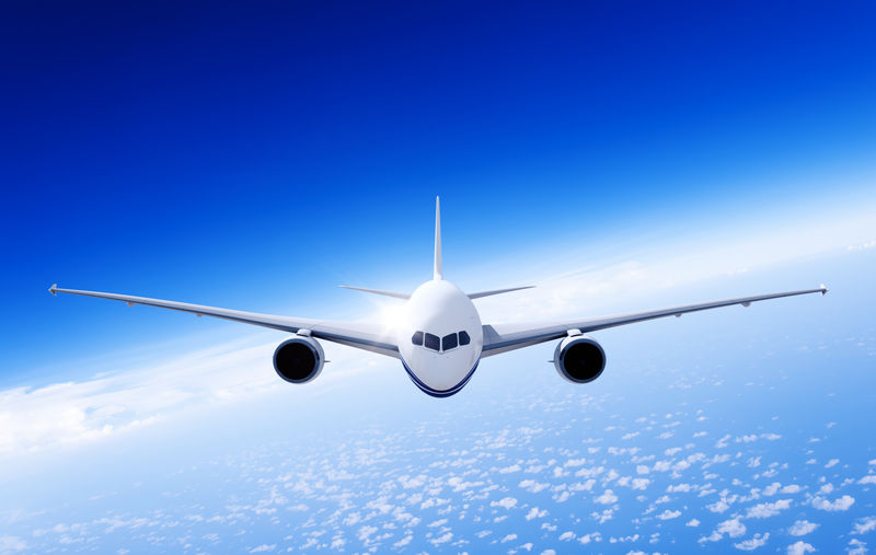 飞行飞机的插图