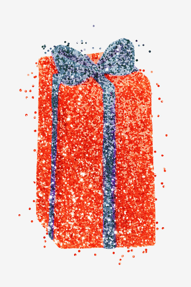 礼品盒psd闪光效果手绘