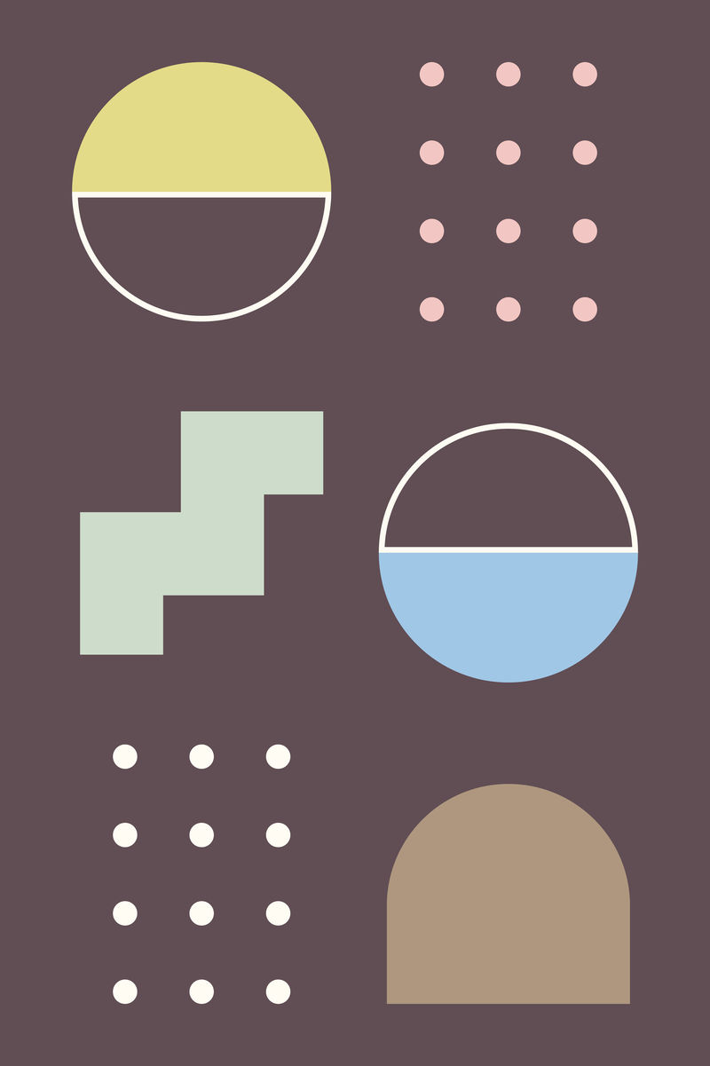 几何图案横幅模板向量