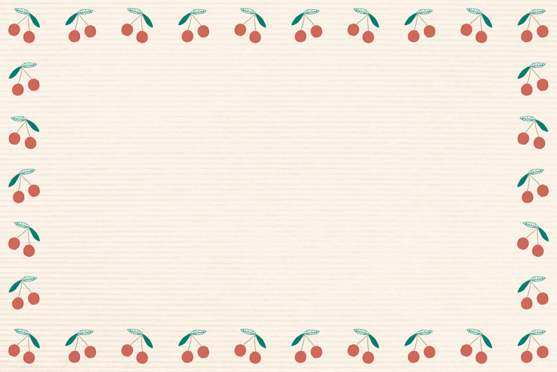 Psd樱桃色边框米色背景框纸张纹理
