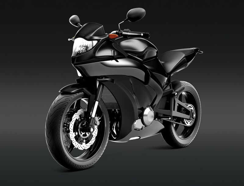 黑色运动自行车3D矢量