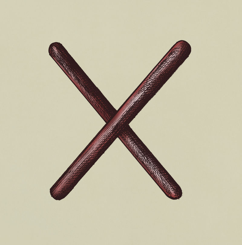 手绘红十字插图