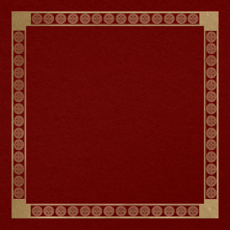 中国框架鲁符号psd图案金方在中国新年主题