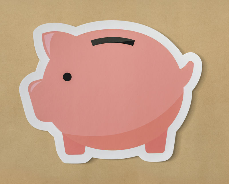 粉色小猪银行储蓄图标