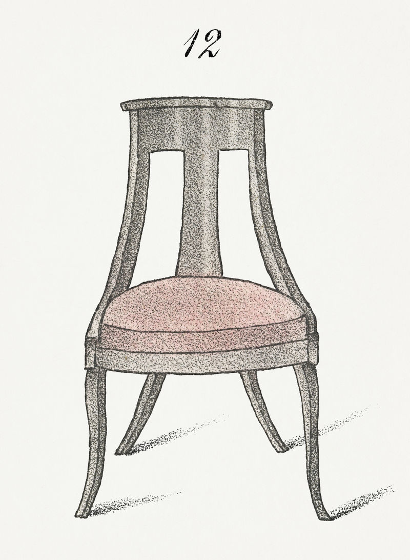 古希腊椅子手绘图片
