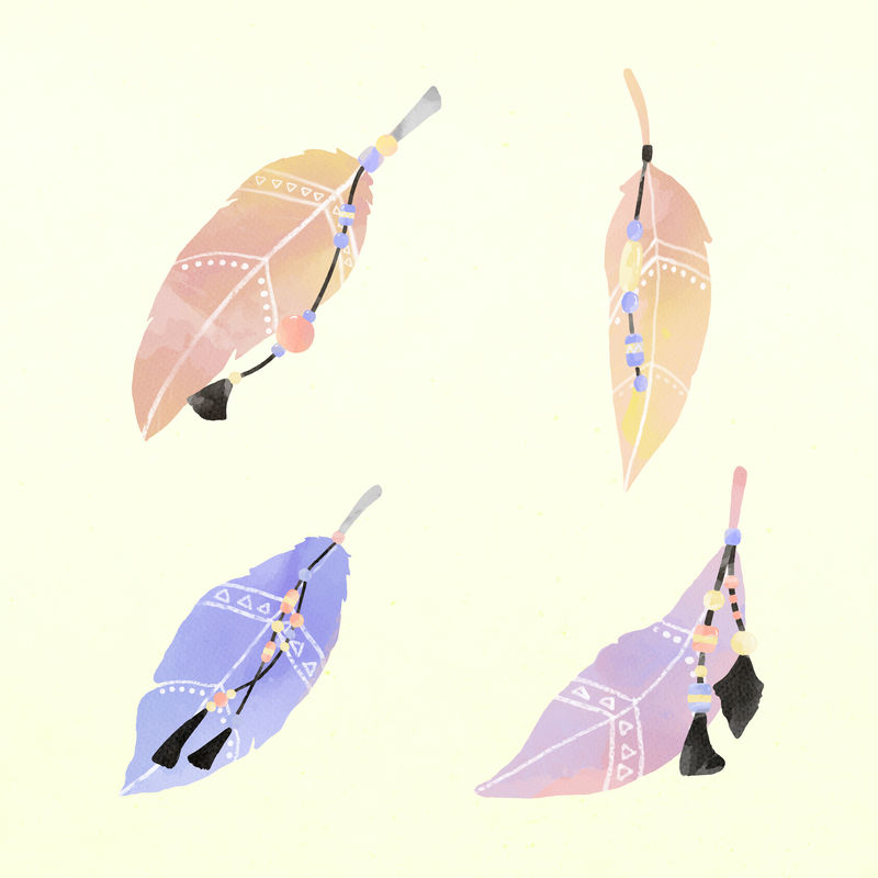 粉彩波西米亚羽毛系列