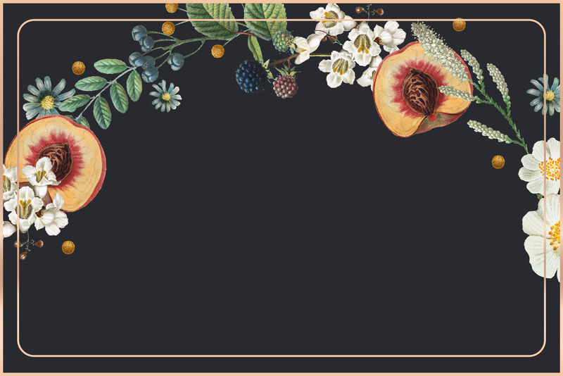 果花架psd手绘插画设计空间