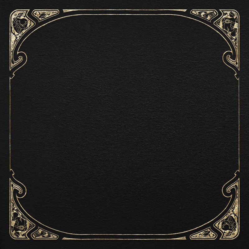 Art nouveau gold frame psdremixed from the artworks of卧底\u003CA href