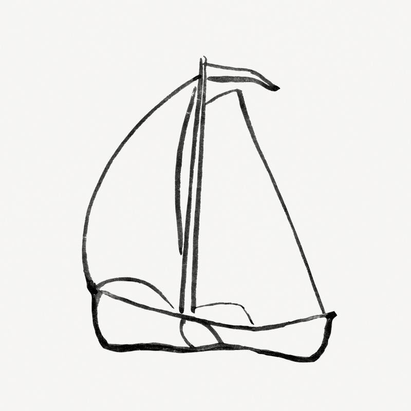 帆船psd复古绘画从利奥·格斯特尔的艺术作品中混合而成