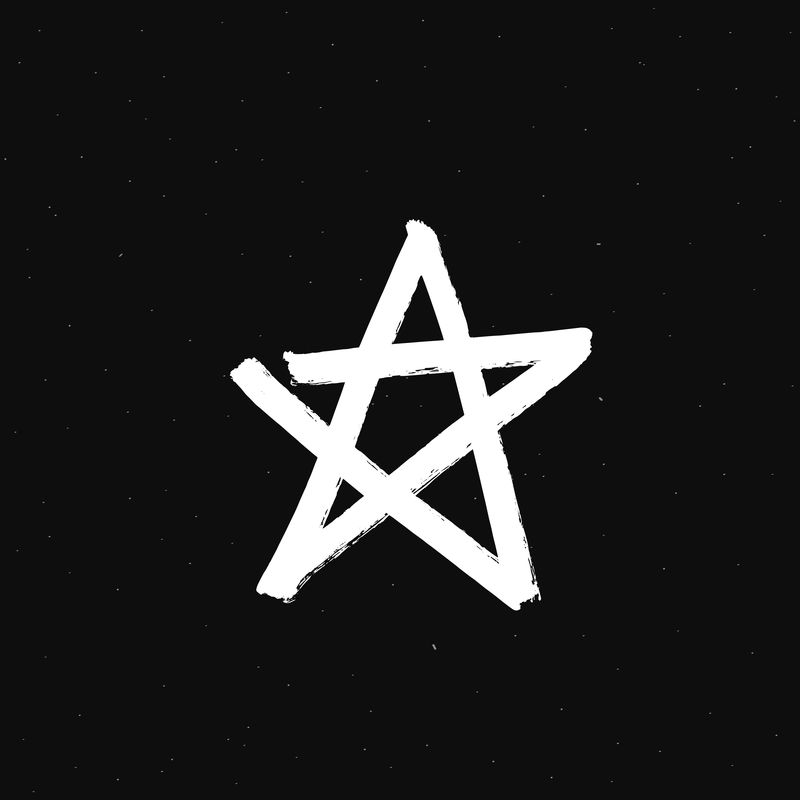 星白矢量银河涂鸦插图贴纸