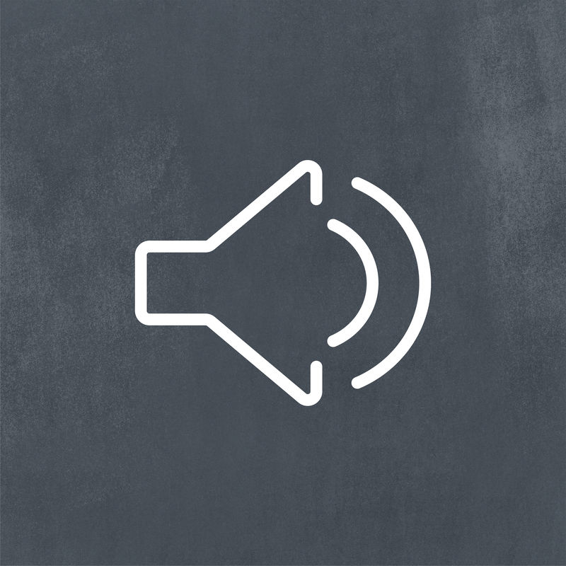 白色扬声器用户界面图标矢量