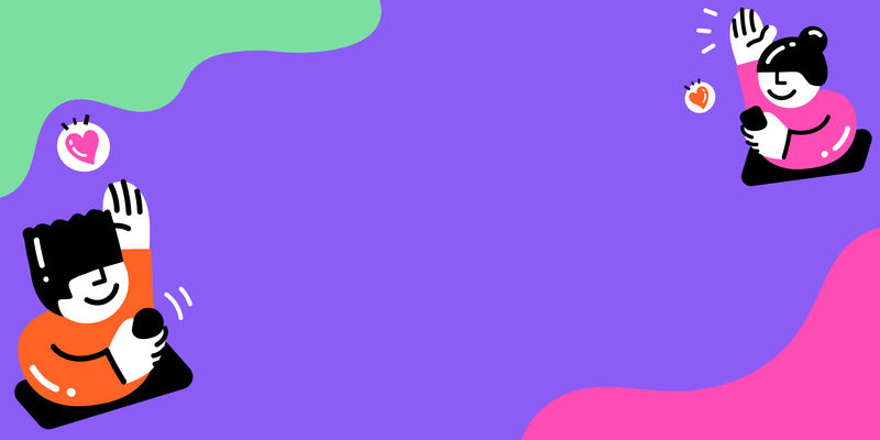 在紫色背景上发送爱帧psd的化身