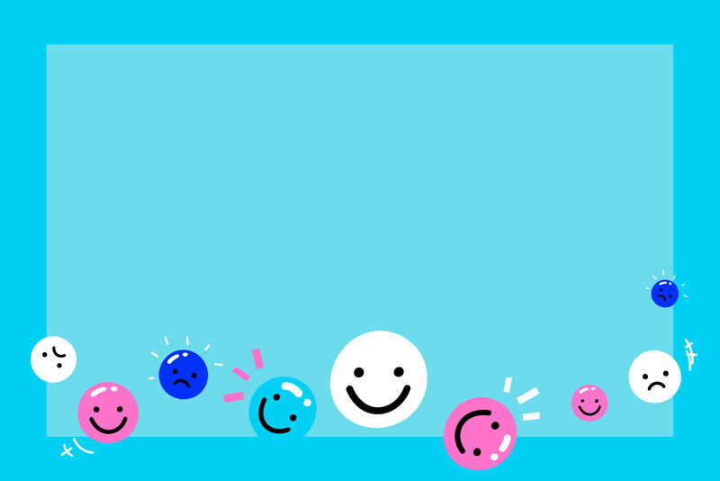 可爱的表情矢量框架