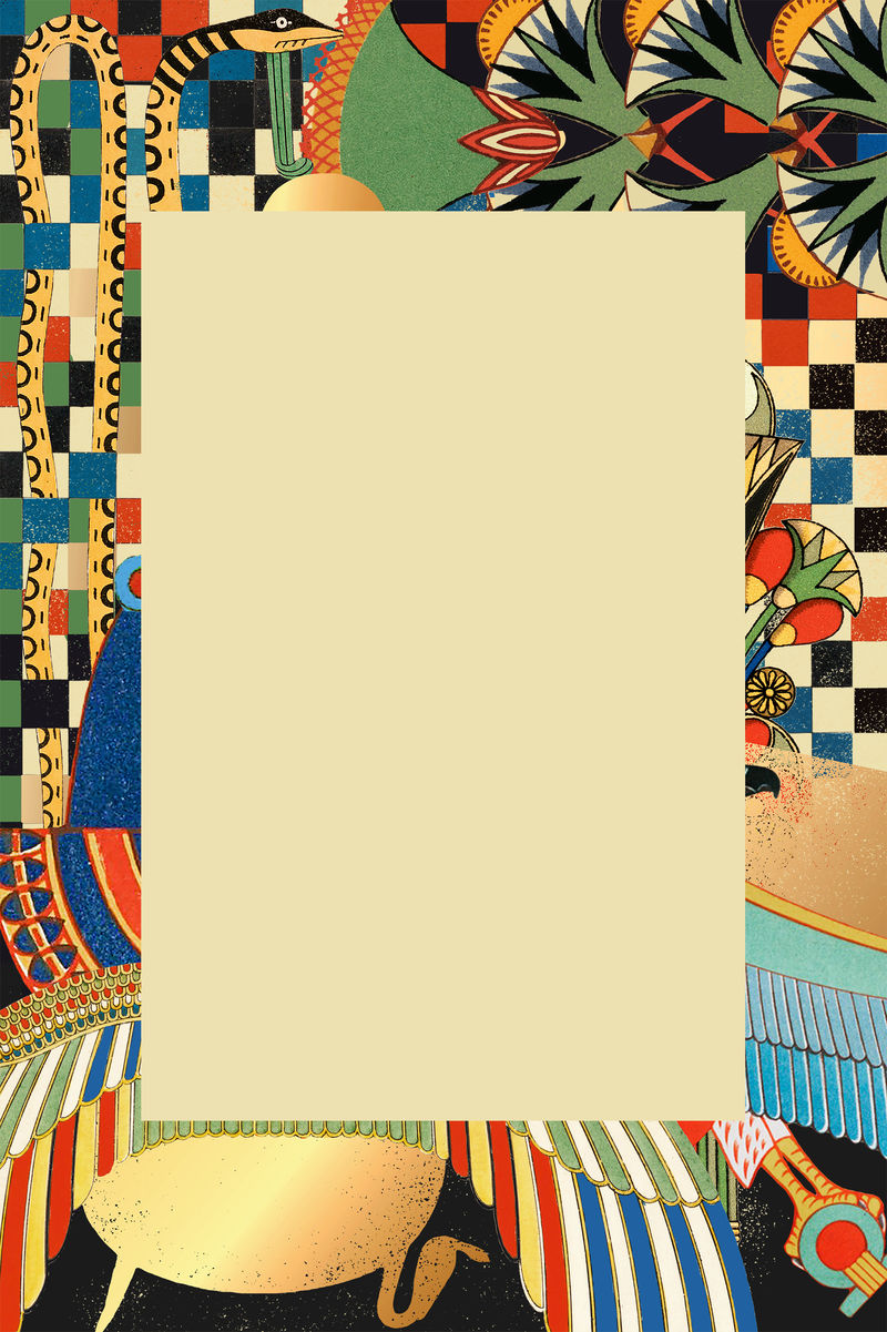 古埃及框架psd插图从公共领域的艺术作品重新混合