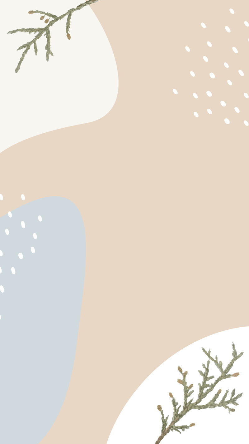 雪松枝上最小图案手机壁纸矢量