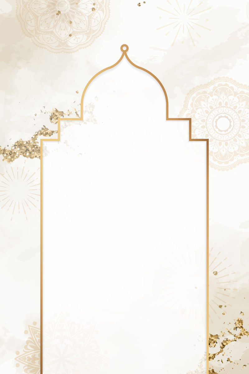 排灯节图案背景向量上的金色框架