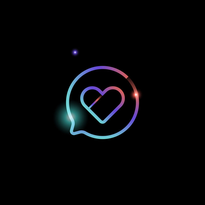 Heart社交媒体图标向量