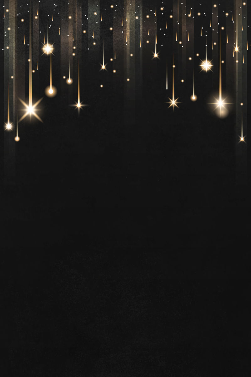 黑色背景矢量上的金色闪光图案