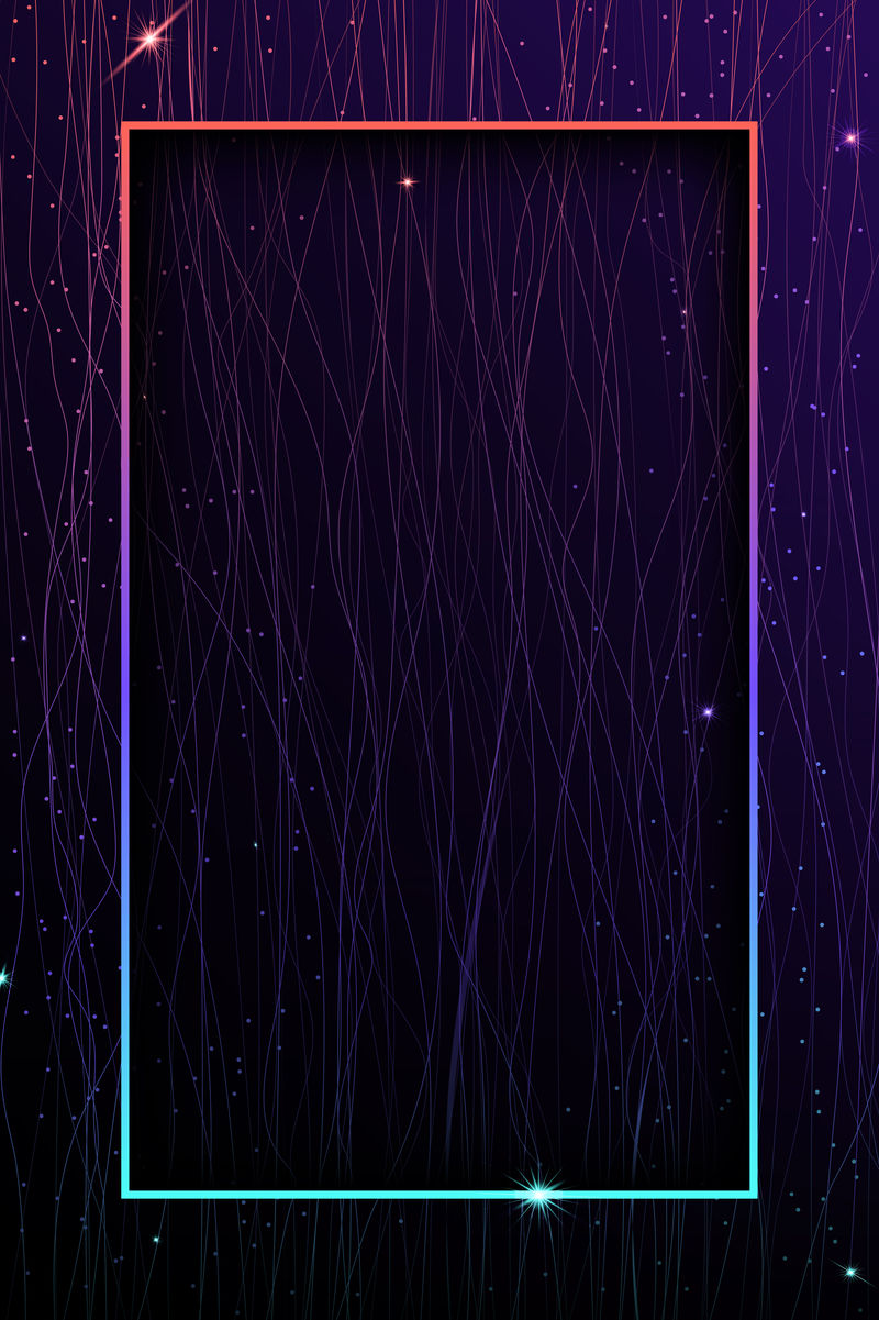 黑色背景向量上的彩色矩形框