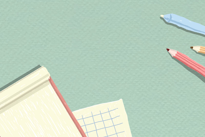 绿色背景向量上的空白笔记本框架