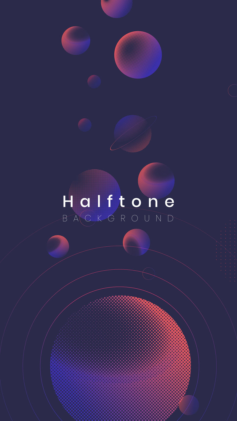 几何半色调海军蓝背景向量