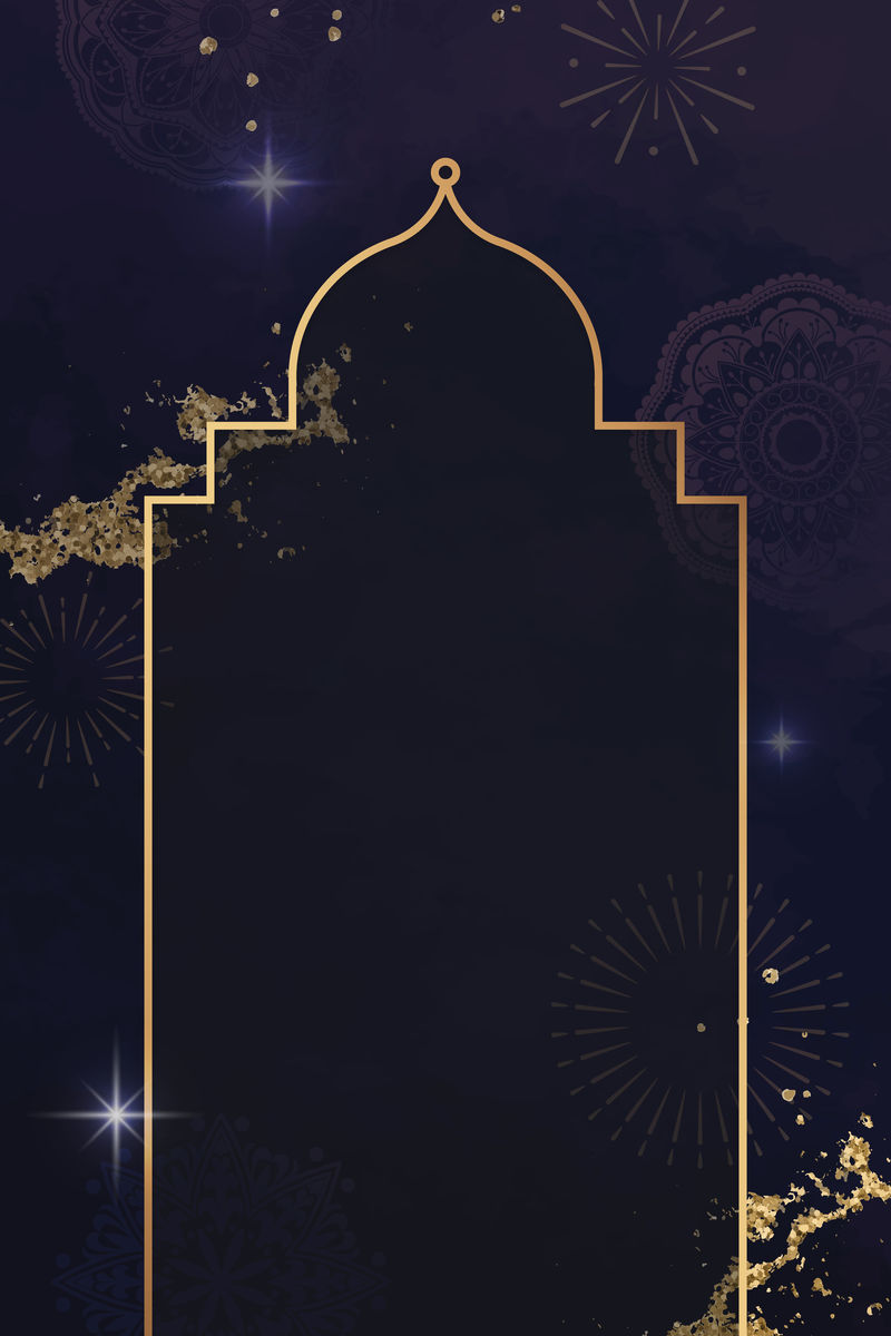 排灯节图案背景向量上的金色框架