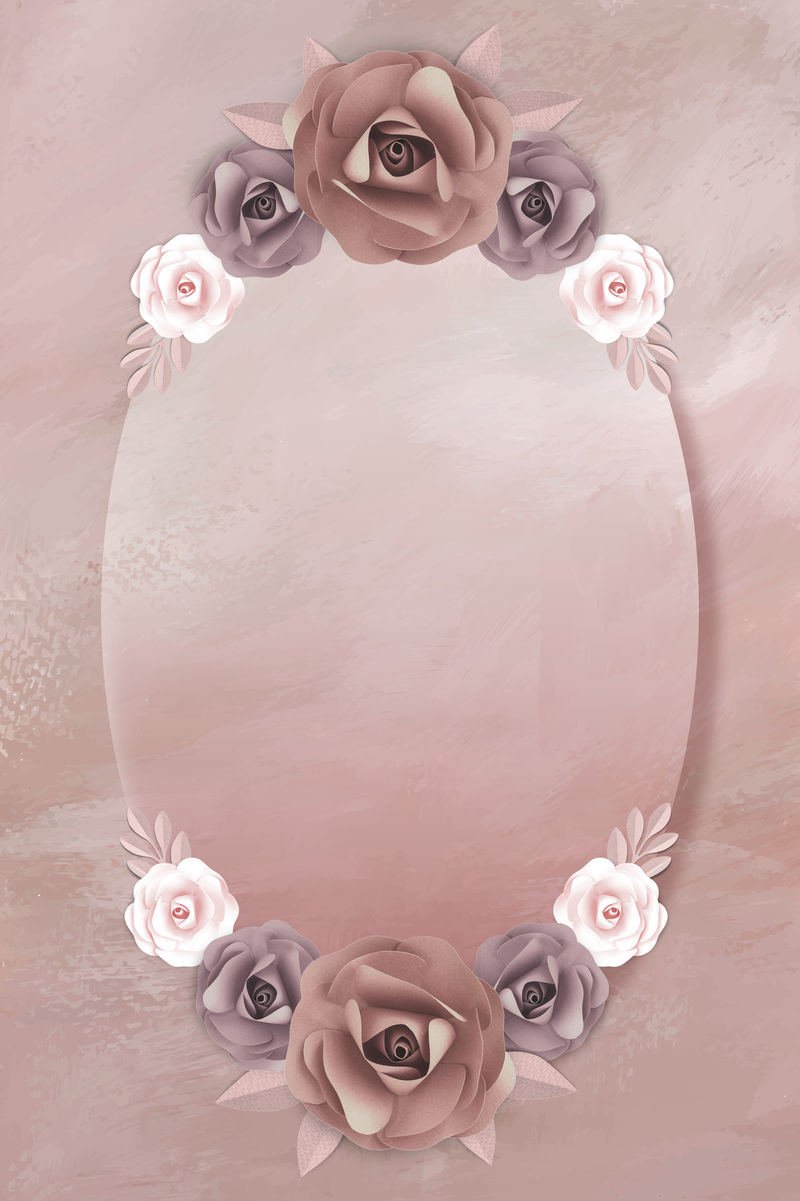 空白椭圆纸工艺花架矢量图