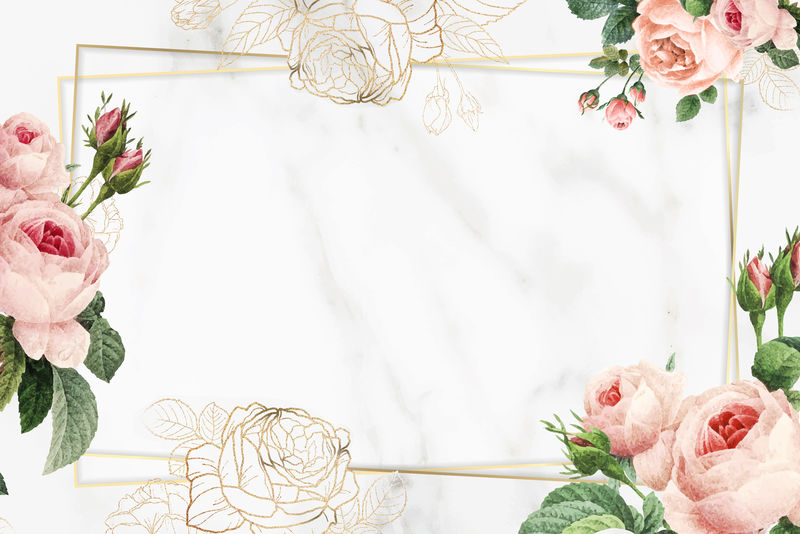 空白金色矩形框向量